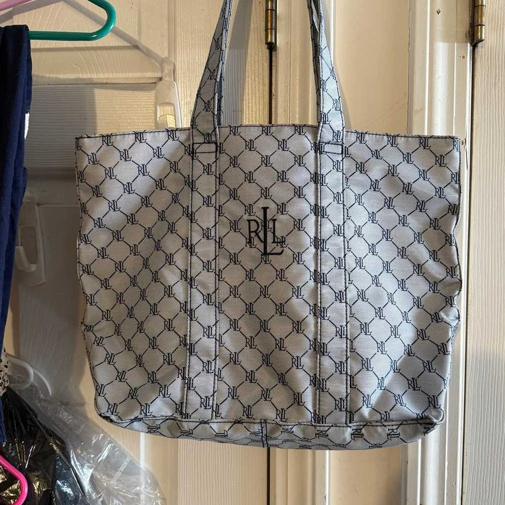 A beautiful Ralph Lauren black and silver tote it… - image 1