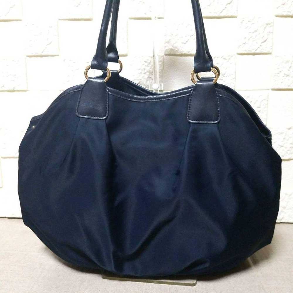 【Excellent condition】Agnes B. Nylon Leather Tote … - image 2