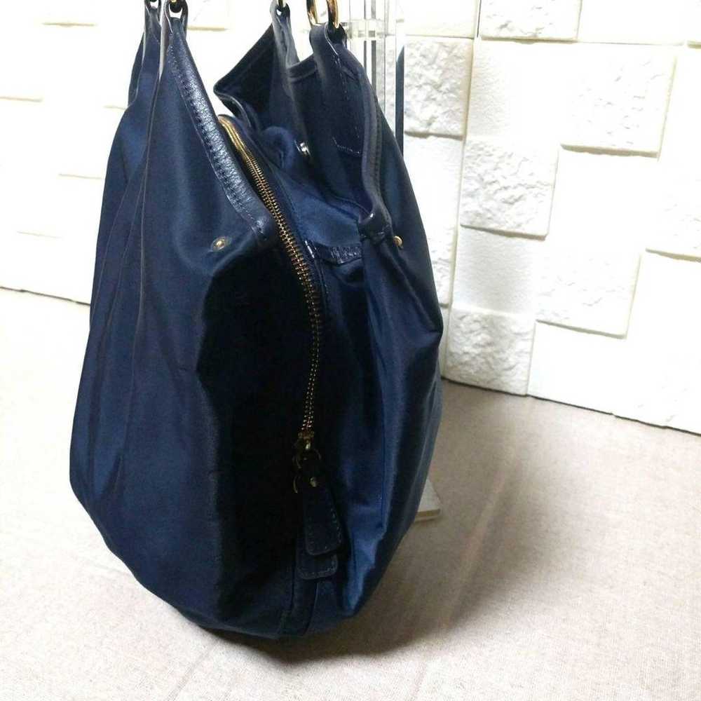 【Excellent condition】Agnes B. Nylon Leather Tote … - image 3