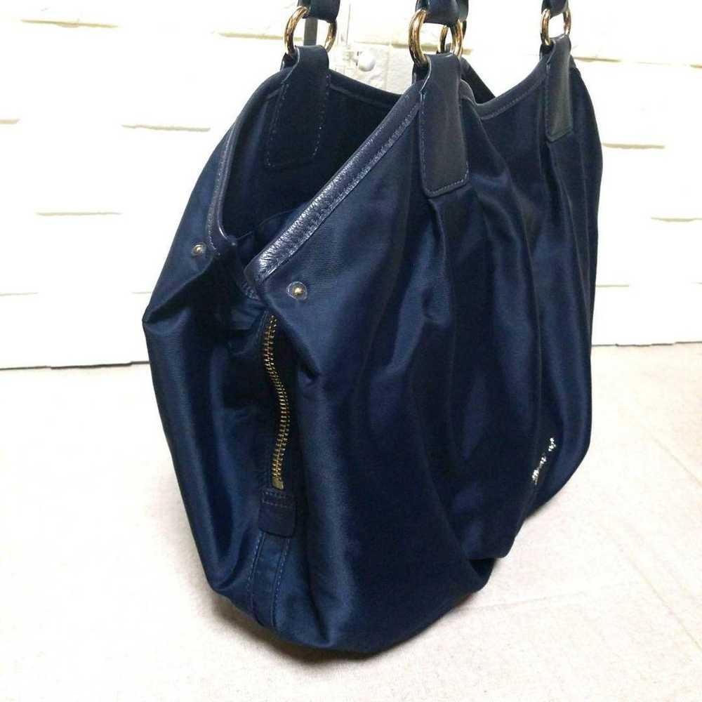 【Excellent condition】Agnes B. Nylon Leather Tote … - image 4