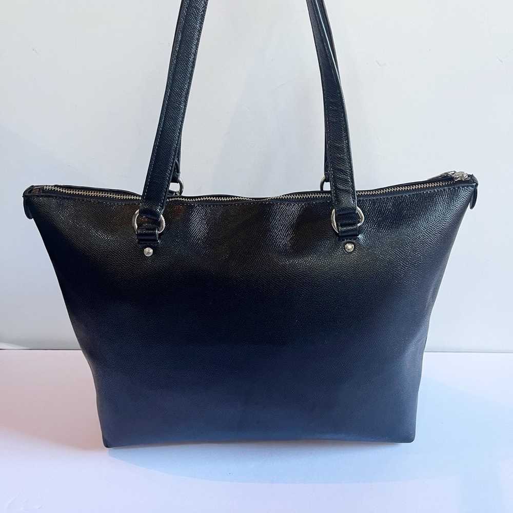 Coach Black Crossgrain Gallery City Large Tote Ba… - image 2