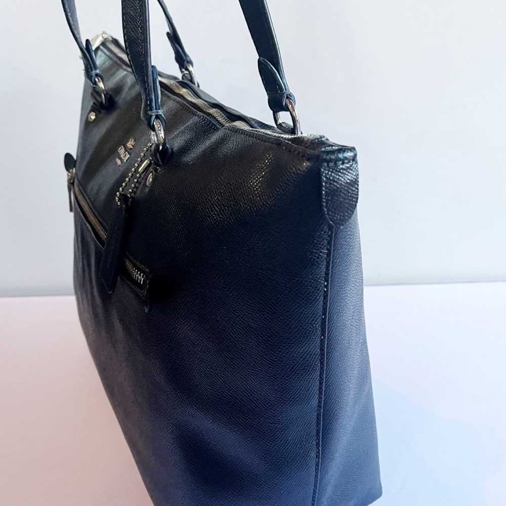 Coach Black Crossgrain Gallery City Large Tote Ba… - image 4