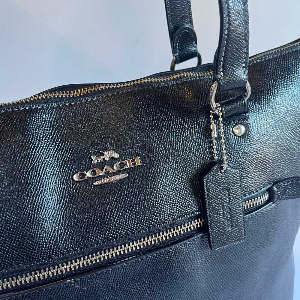 Coach Black Crossgrain Gallery City Large Tote Ba… - image 6