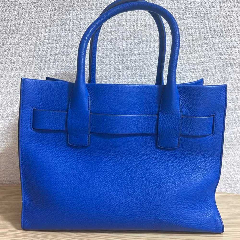 Tory Burch 2way Leather Tote Blue - image 2