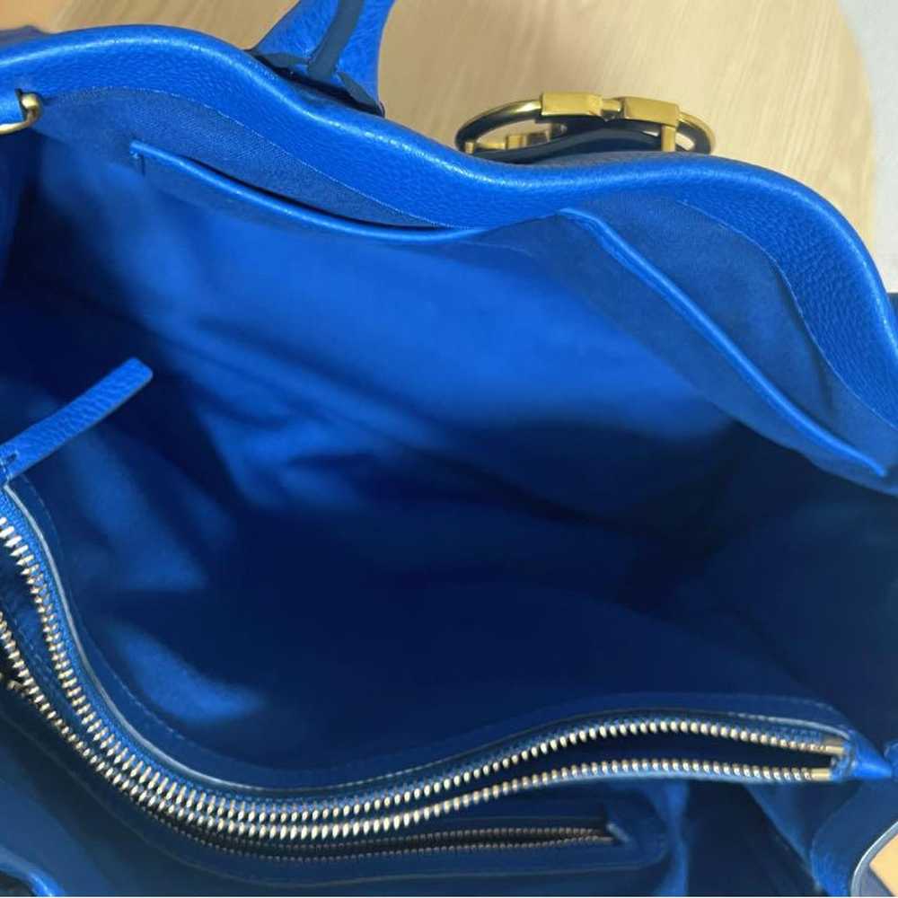 Tory Burch 2way Leather Tote Blue - image 6