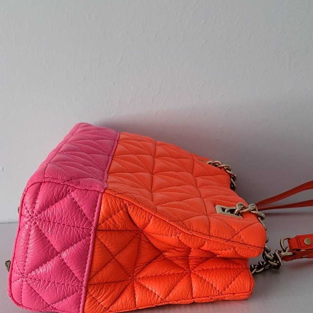 Kate Spade New York Neon Pink And Orange Leather … - image 7