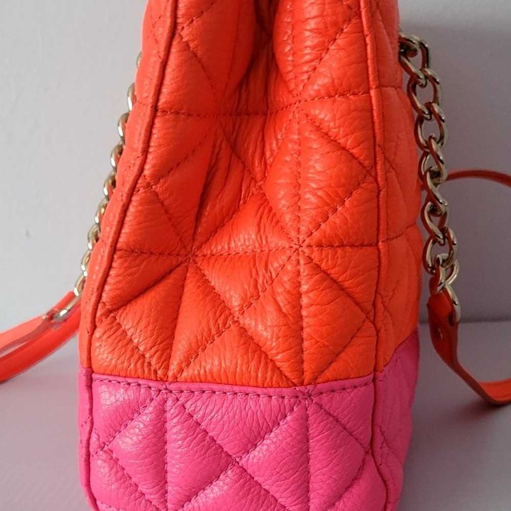 Kate Spade New York Neon Pink And Orange Leather … - image 8