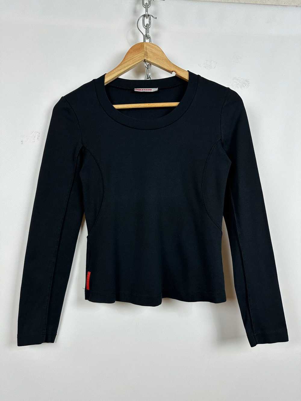 Prada × Vintage Vintage Prada Red Tab Black Long … - image 1