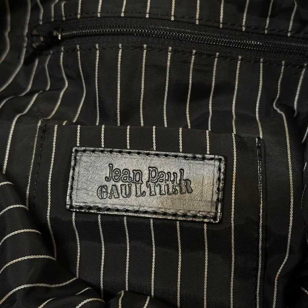 Jean Paul Gaultier Drawstring Bag Knit Bag Leather - image 4