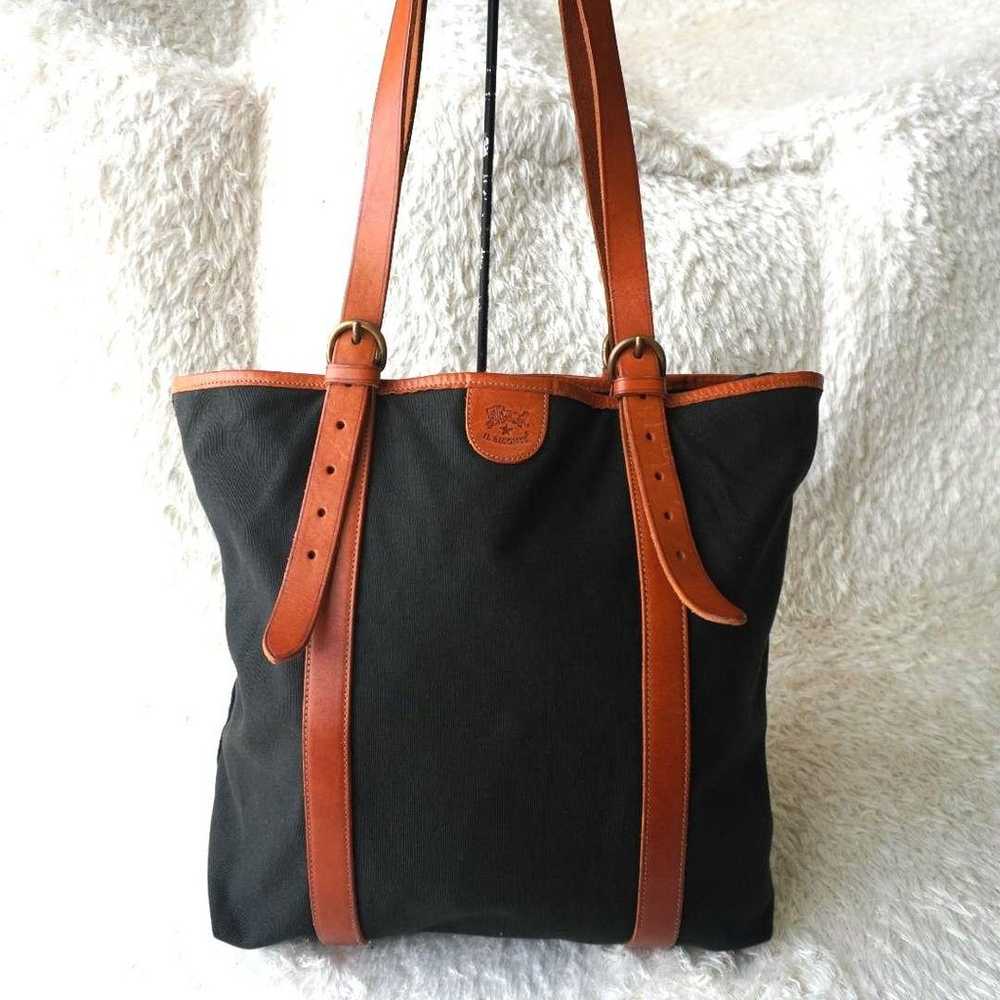 【Excellent Condition】IL BISONTE Tote Bag Leather … - image 1