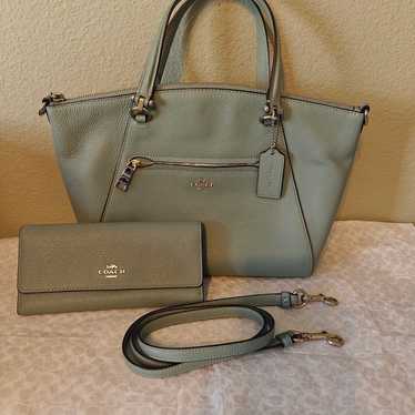 Coach Prairie Satchel in pebble leather with matc… - image 1