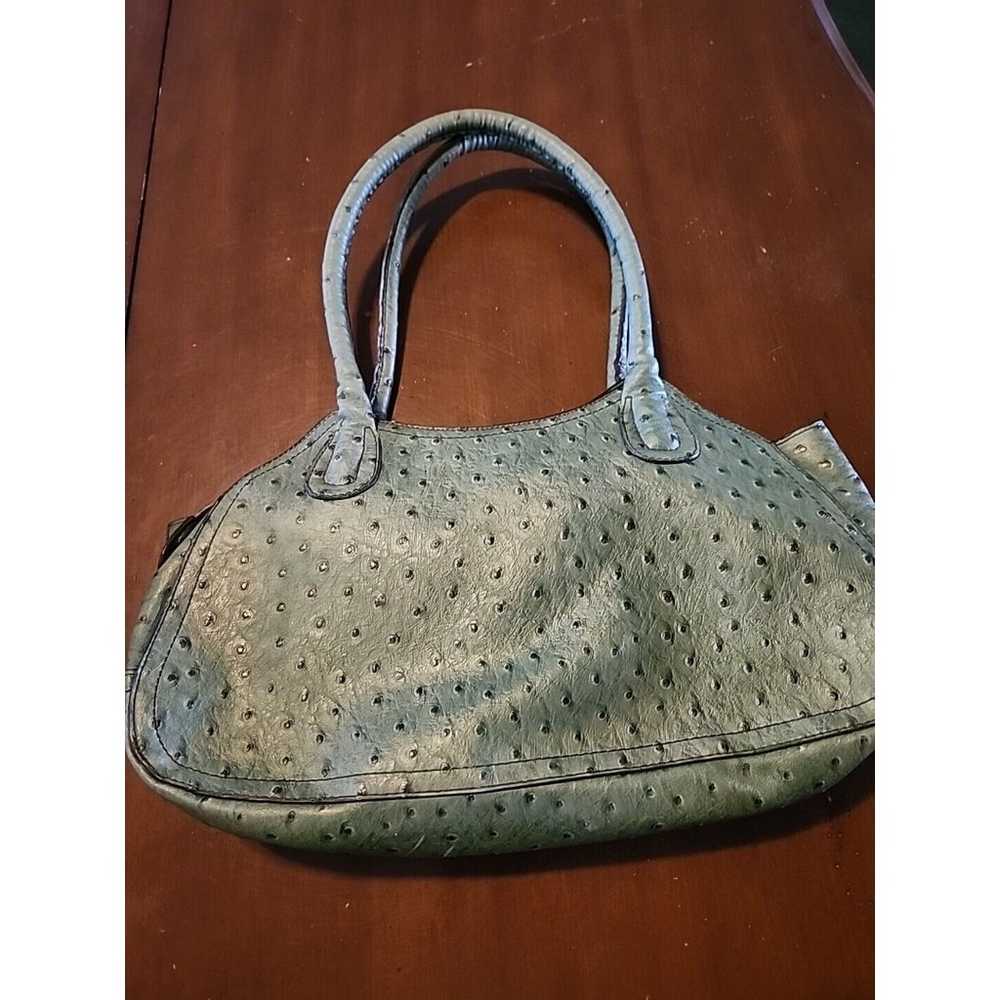 PRADA Ostrich Green Bag Vintage Handbag Purse Zip… - image 7