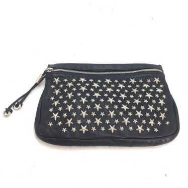 Jimmy Choo Pouch Hand Clutch Bag Star Studs FL341