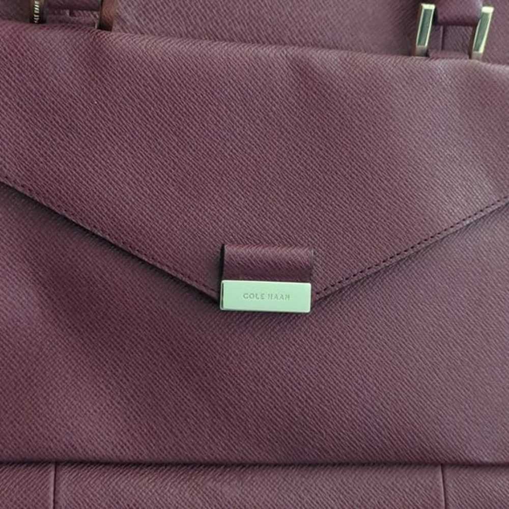 COLE HAAN Genuine Leather Burgundy Colored Handba… - image 6