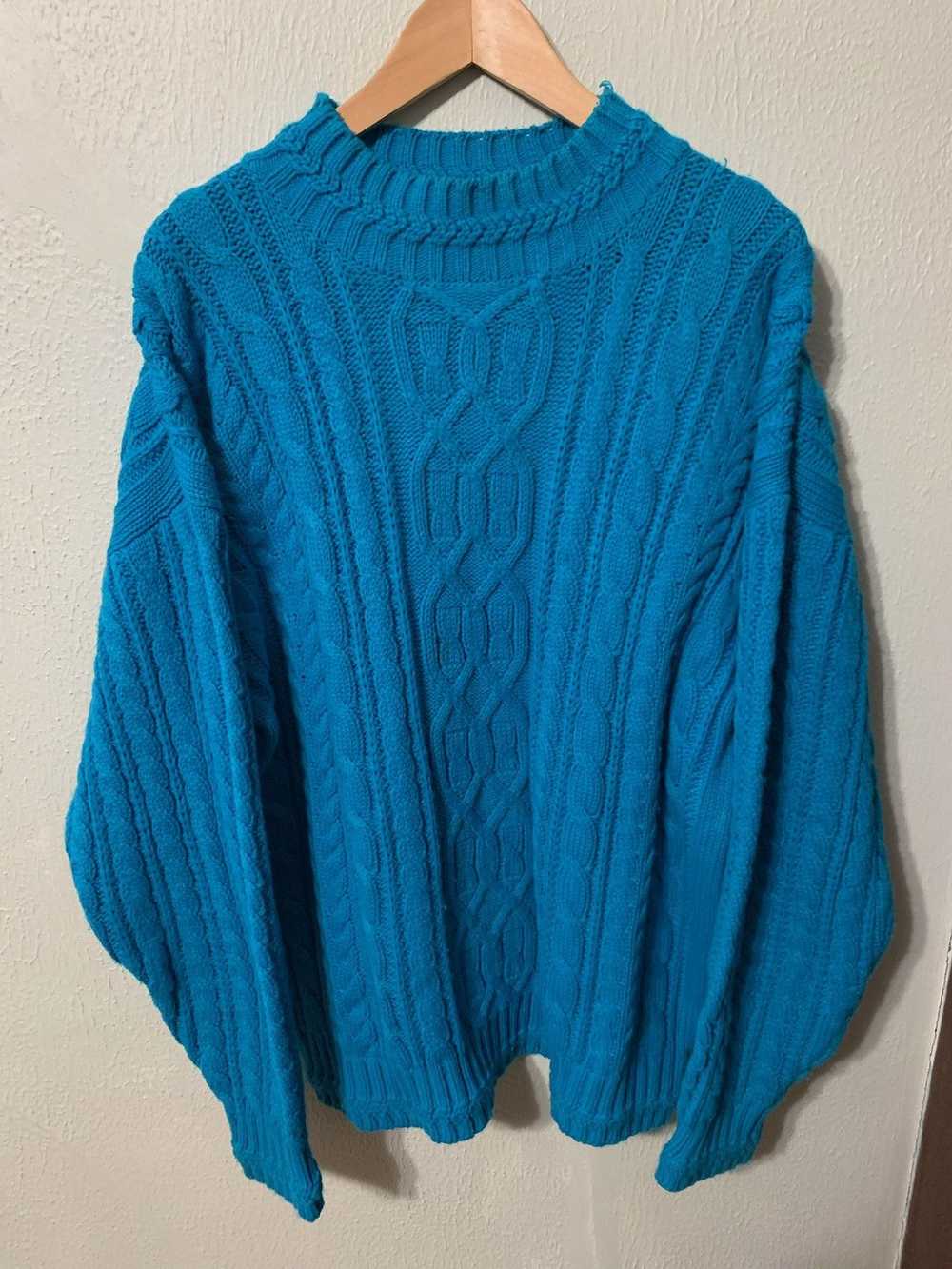 Coloured Cable Knit Sweater × Vintage Vintage Int… - image 1