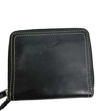 Coach Black Leather Snap and Zip Wallet Billfold … - image 1