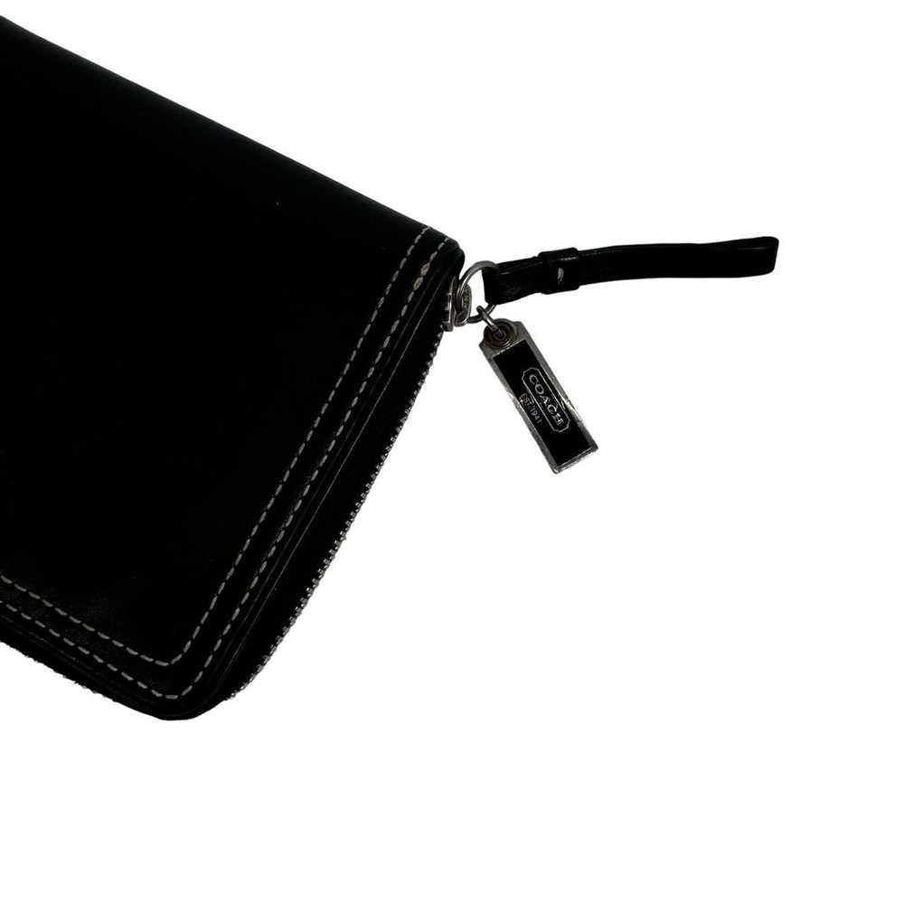 Coach Black Leather Snap and Zip Wallet Billfold … - image 6