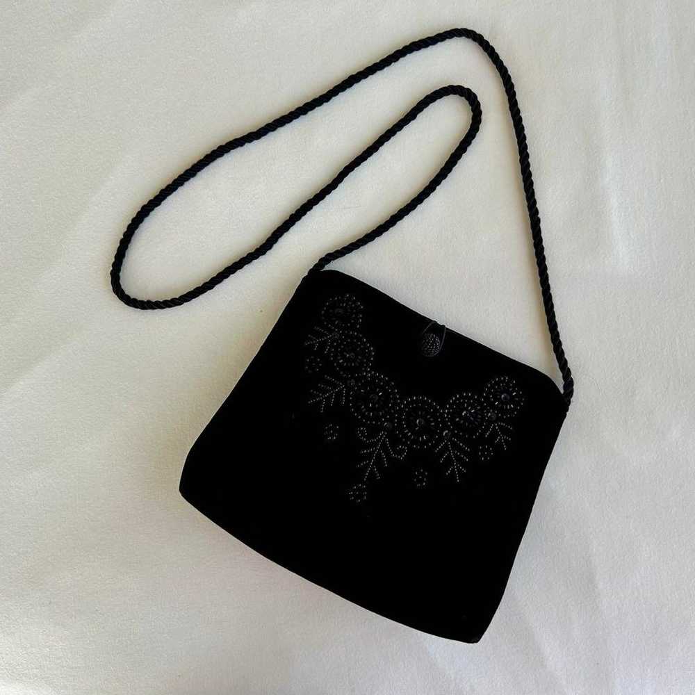 【Vintage】Laura Ashley shoulder bag, velvet with b… - image 3