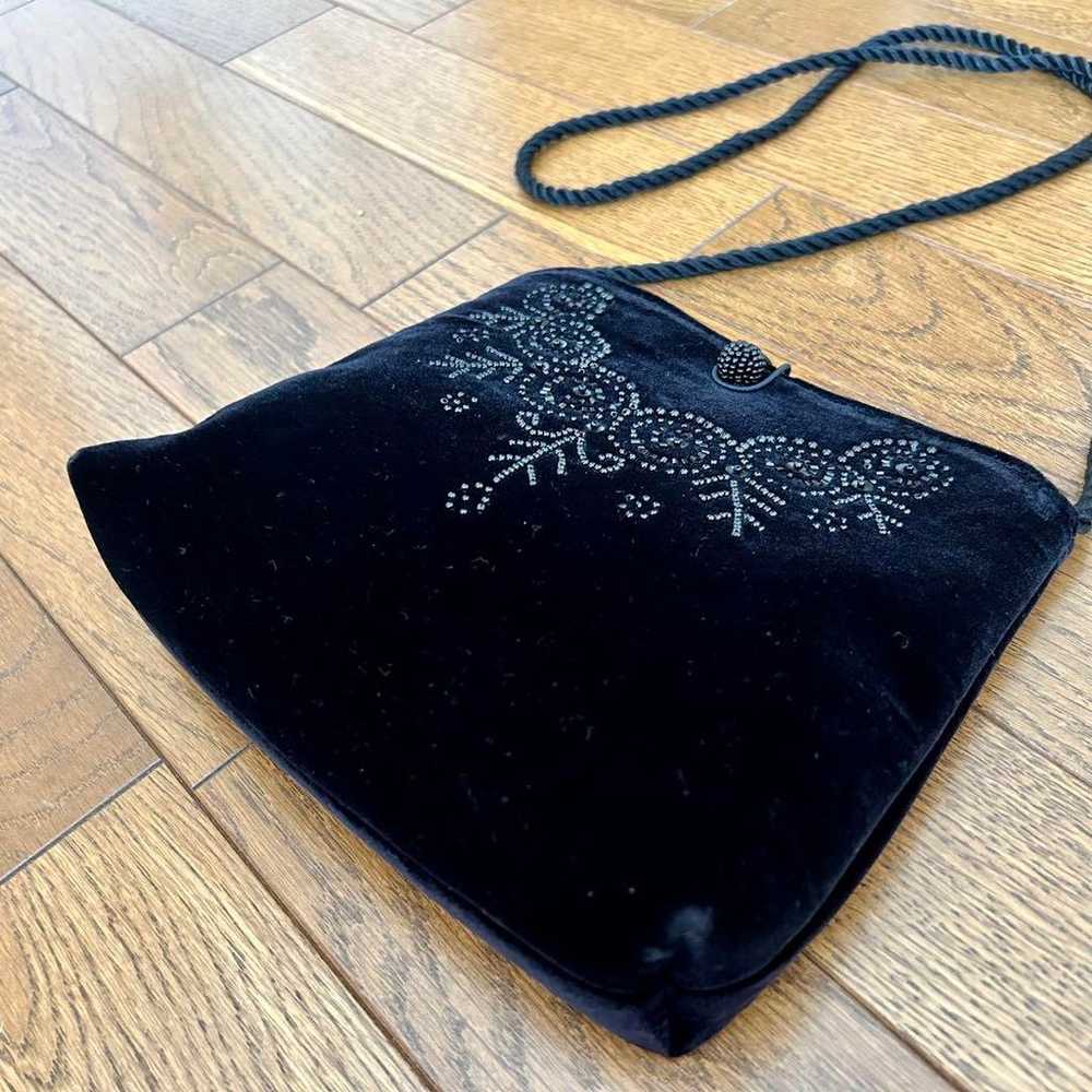 【Vintage】Laura Ashley shoulder bag, velvet with b… - image 9