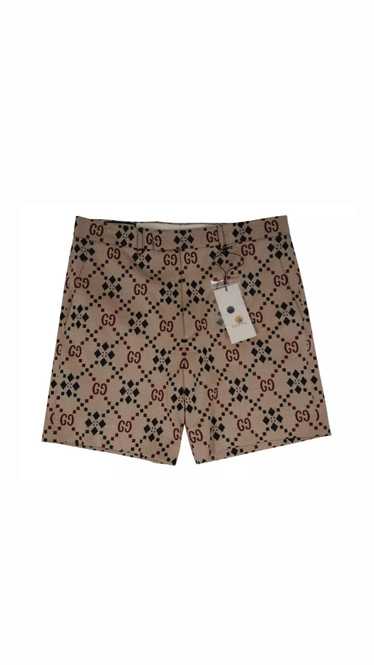 Gucci Bermuda Macro GG Logo Shorts Beige