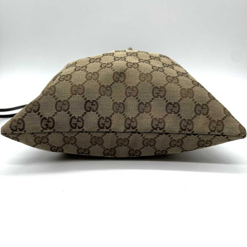 Gucci GG Drawstring Bag Small Beige Brown Canvas … - image 3