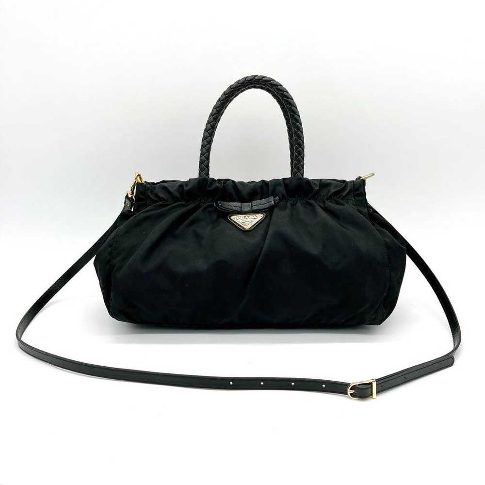 【PRADA】2-way bag Handbag Triangle logo plate Nylo… - image 1