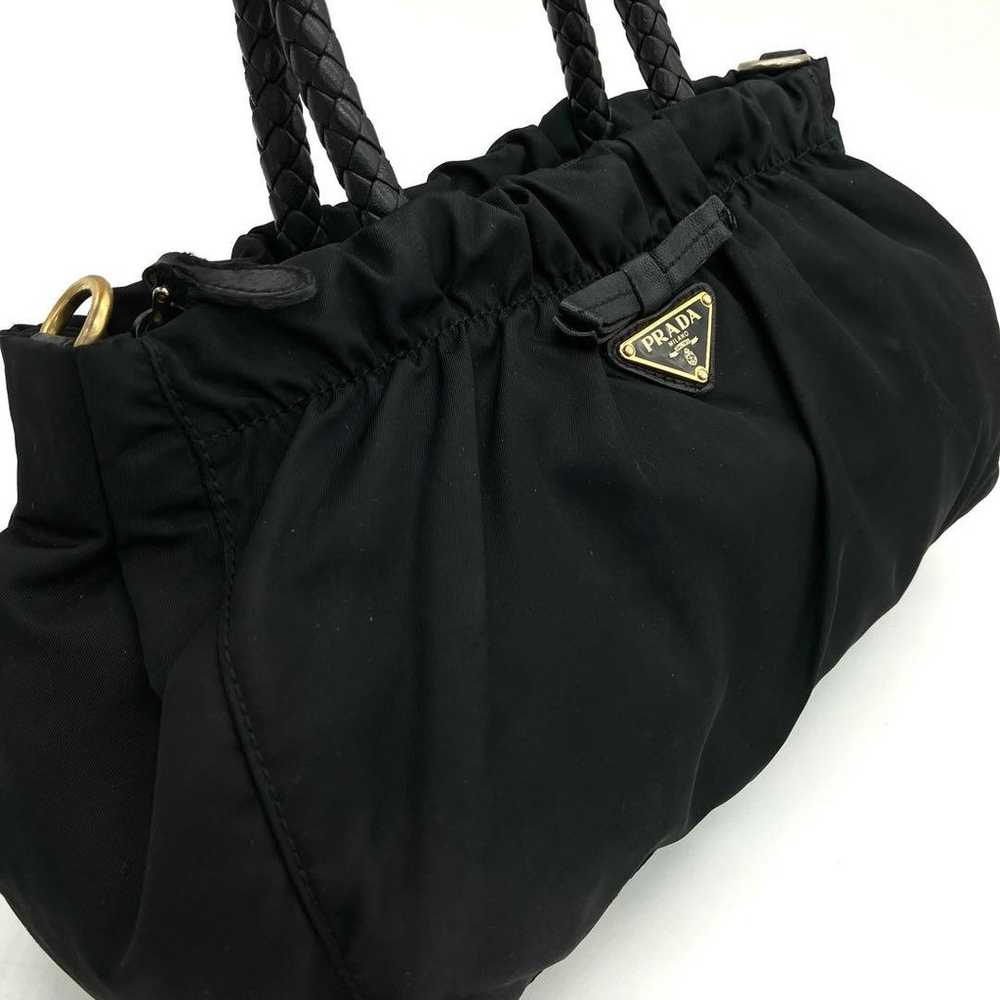 【PRADA】2-way bag Handbag Triangle logo plate Nylo… - image 4