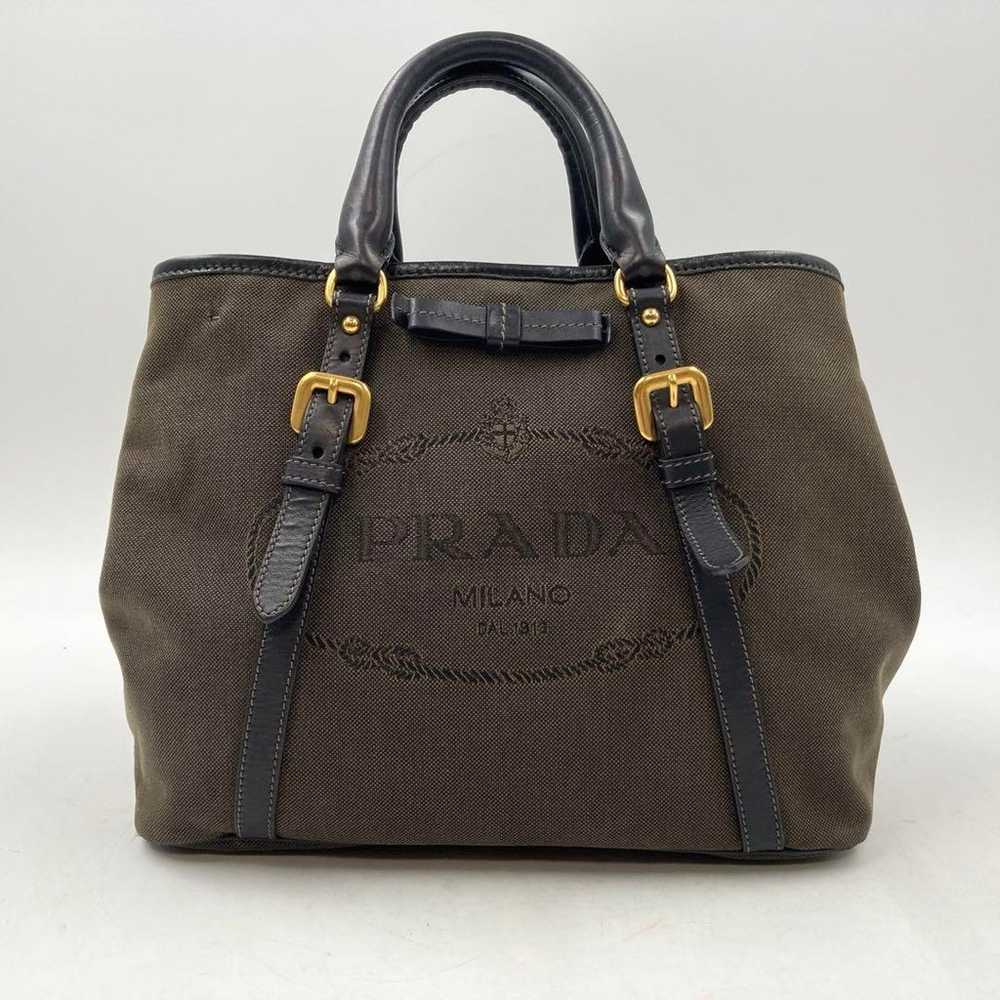 【With G card】Prada logo jacquard tote bag 2way ri… - image 2