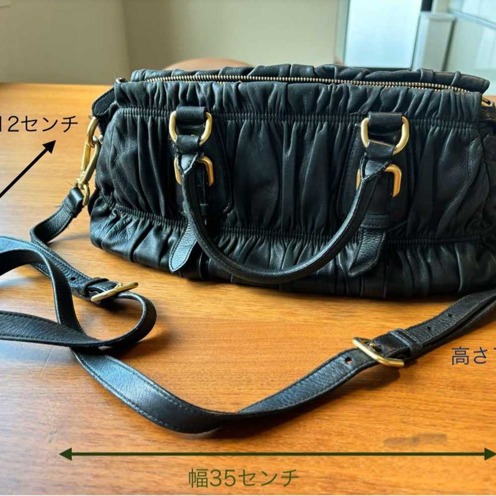 ☆PRADA☆ 2-way Gather Leather Bag - image 3