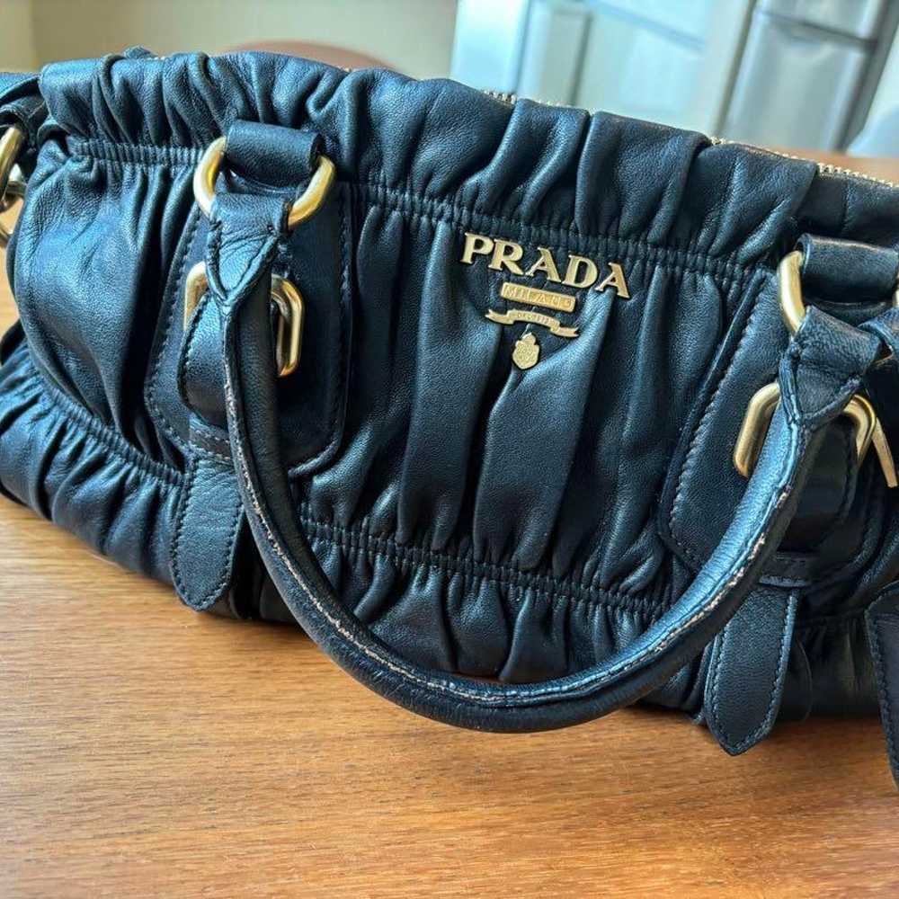 ☆PRADA☆ 2-way Gather Leather Bag - image 5