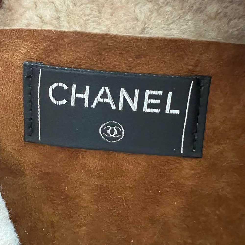 Chanel Sheepskin Suede Shoulder Bag Chocolate Bar - image 6