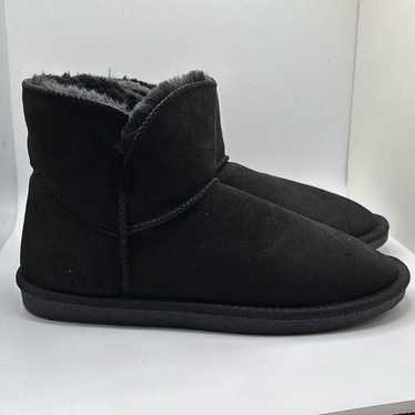 CUSHIONAIRE Cozy Boot 10 BLACK