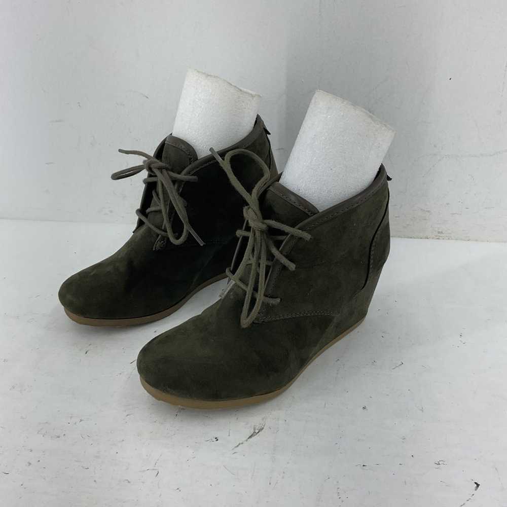 Mad Paw Green Women's Wedge Faux Suede Bootie Siz… - image 2