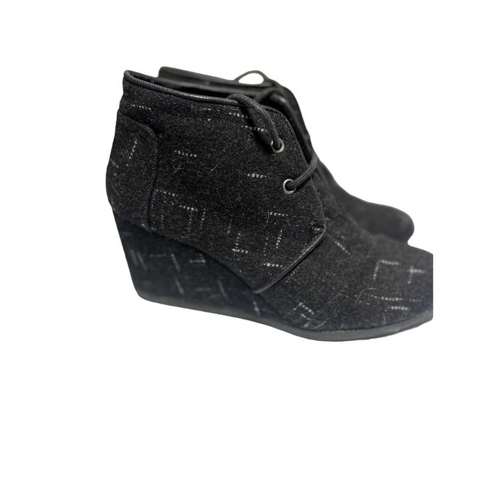 Toms Desert Dot Wedge Booties 6.5 - image 1