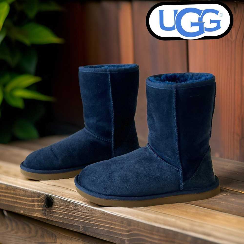 Womens UGG Boots Navy Blue Size 8 - image 2