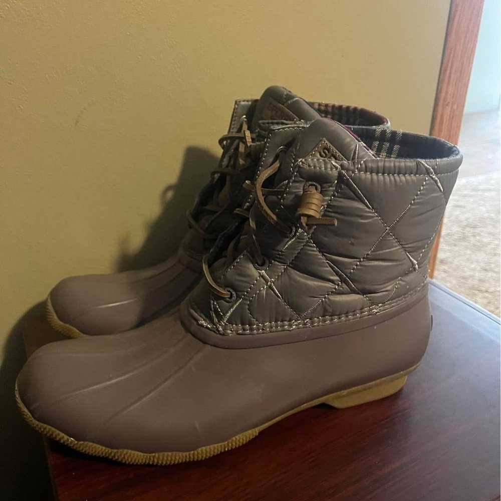 Sperry grey duck boots winter rain snow waterproo… - image 1