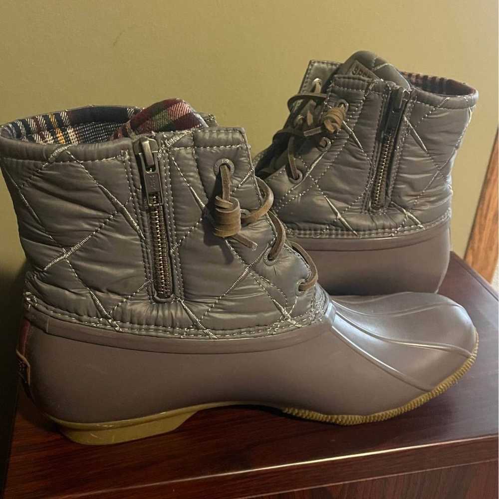 Sperry grey duck boots winter rain snow waterproo… - image 6