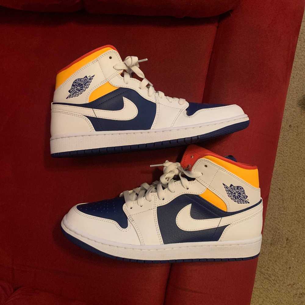 Jordan Brand Air Jordan 1 Mid White Deep Royal Bl… - image 8