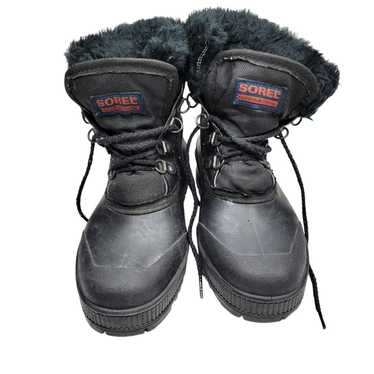 Sorel Women's Size 7 Black Fur Lined Duck Boots F… - image 1