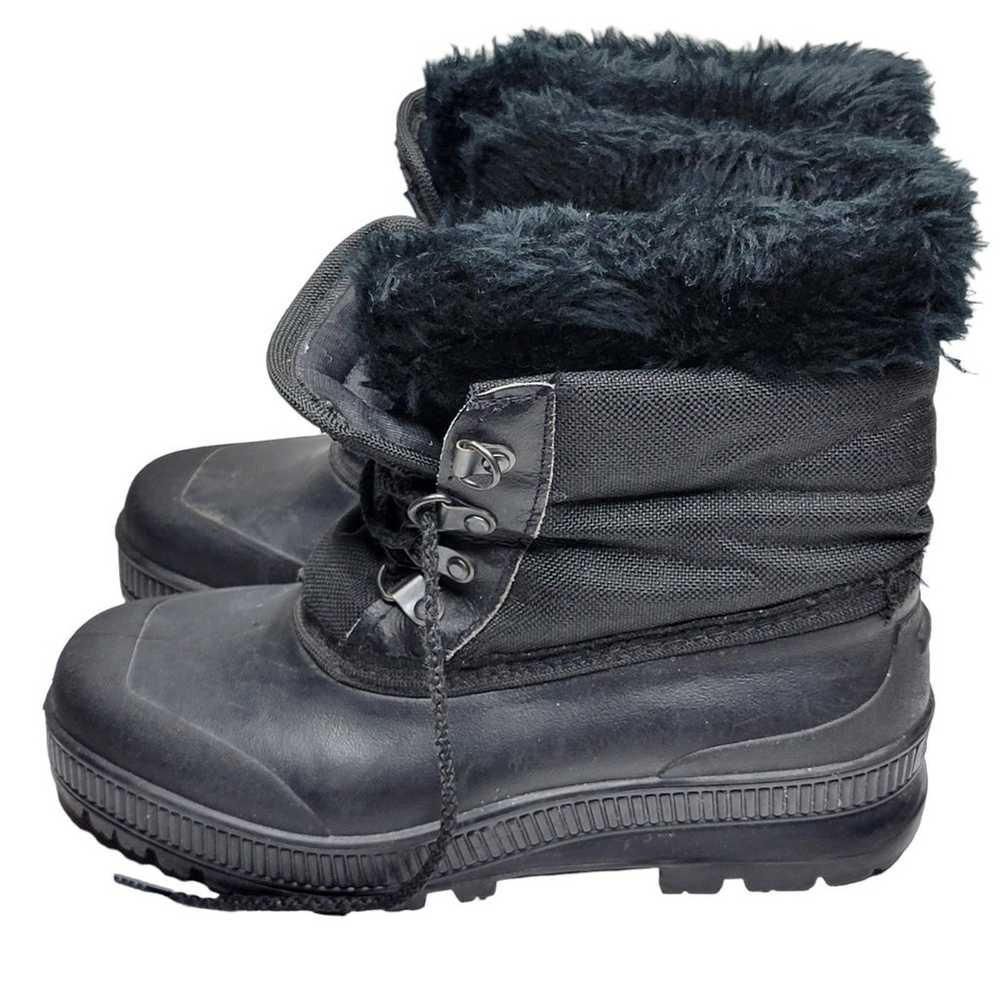 Sorel Women's Size 7 Black Fur Lined Duck Boots F… - image 2