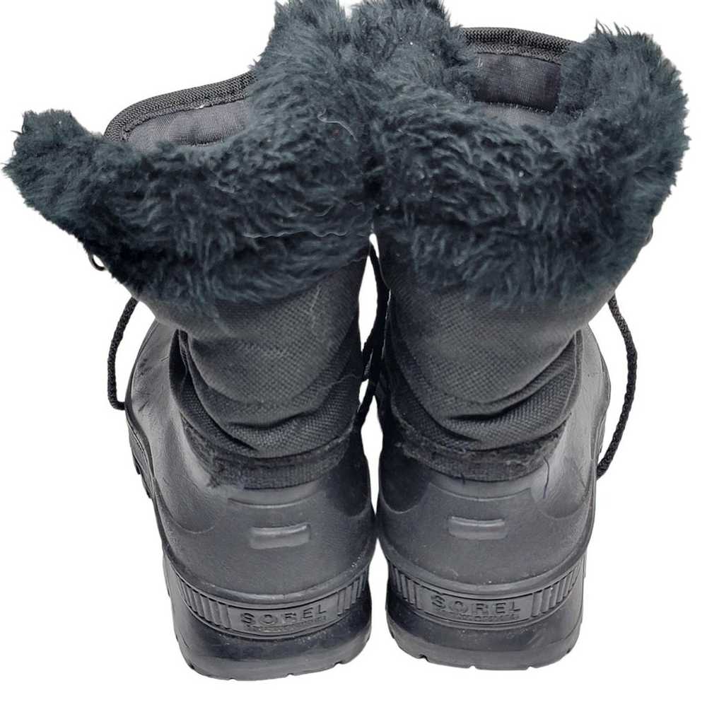 Sorel Women's Size 7 Black Fur Lined Duck Boots F… - image 3