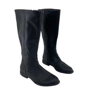 Born Black Leather Tall Moto Riding Boots Women S… - image 1