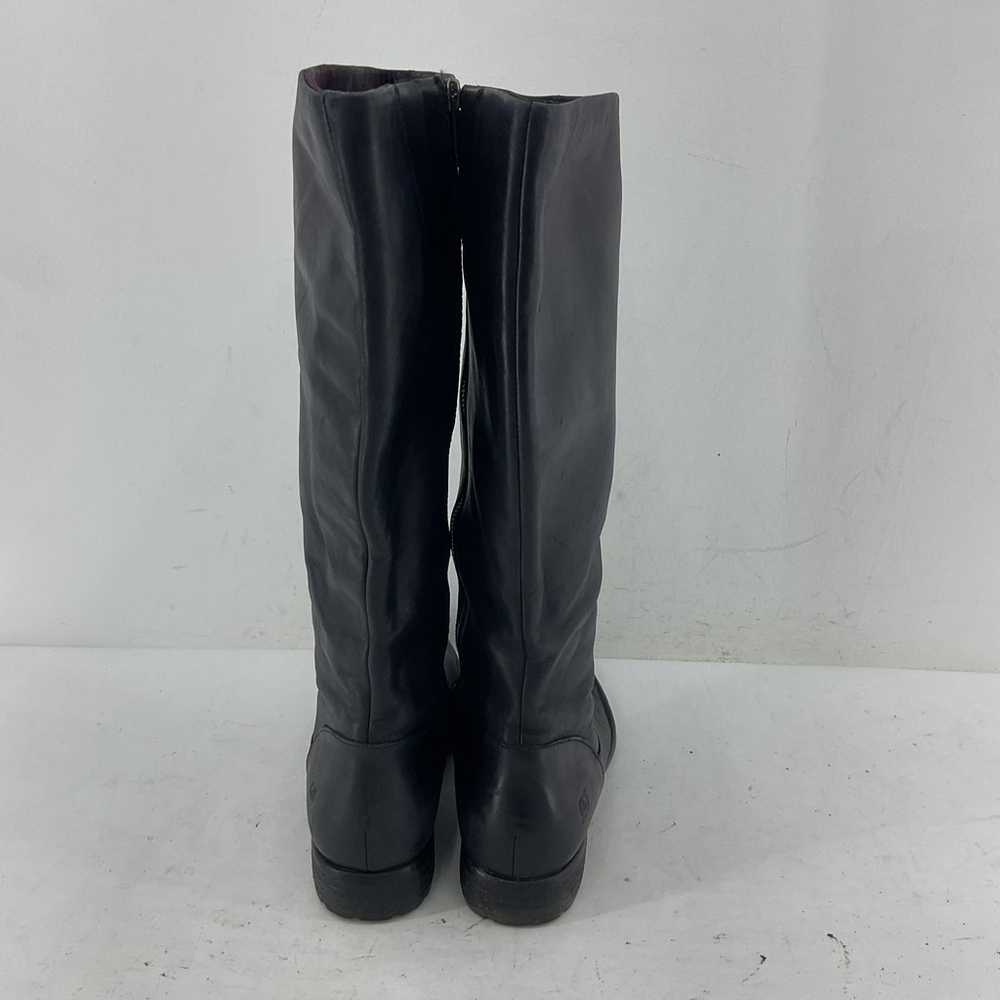 Born Black Leather Tall Moto Riding Boots Women S… - image 3