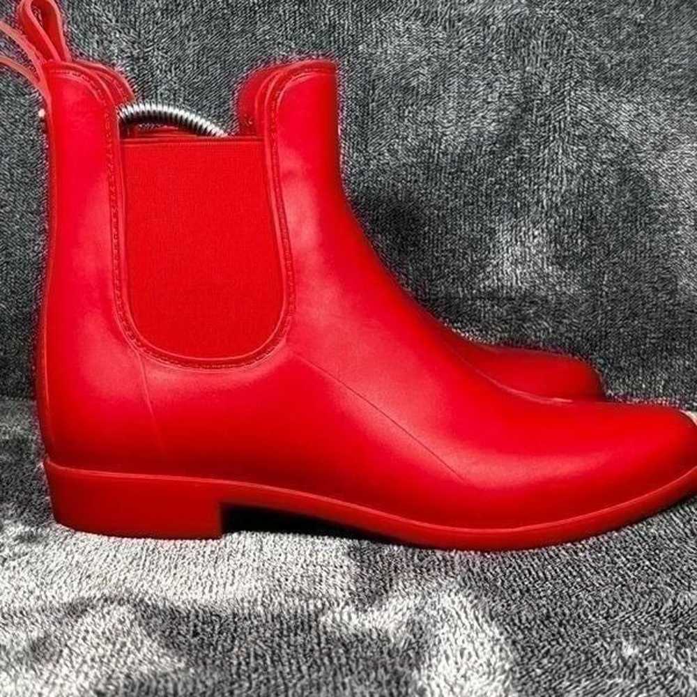 Sam Edelman matte red ankle Rain Boots 8W - image 4