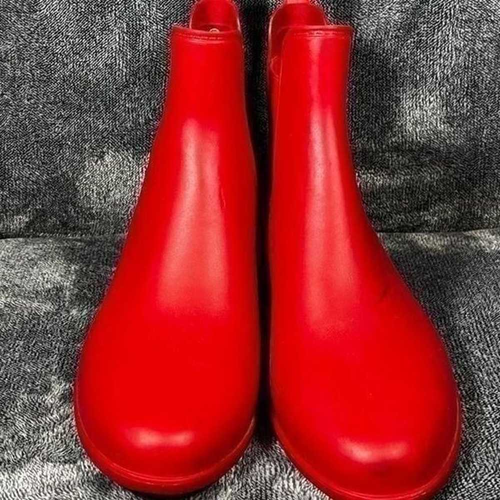 Sam Edelman matte red ankle Rain Boots 8W - image 5