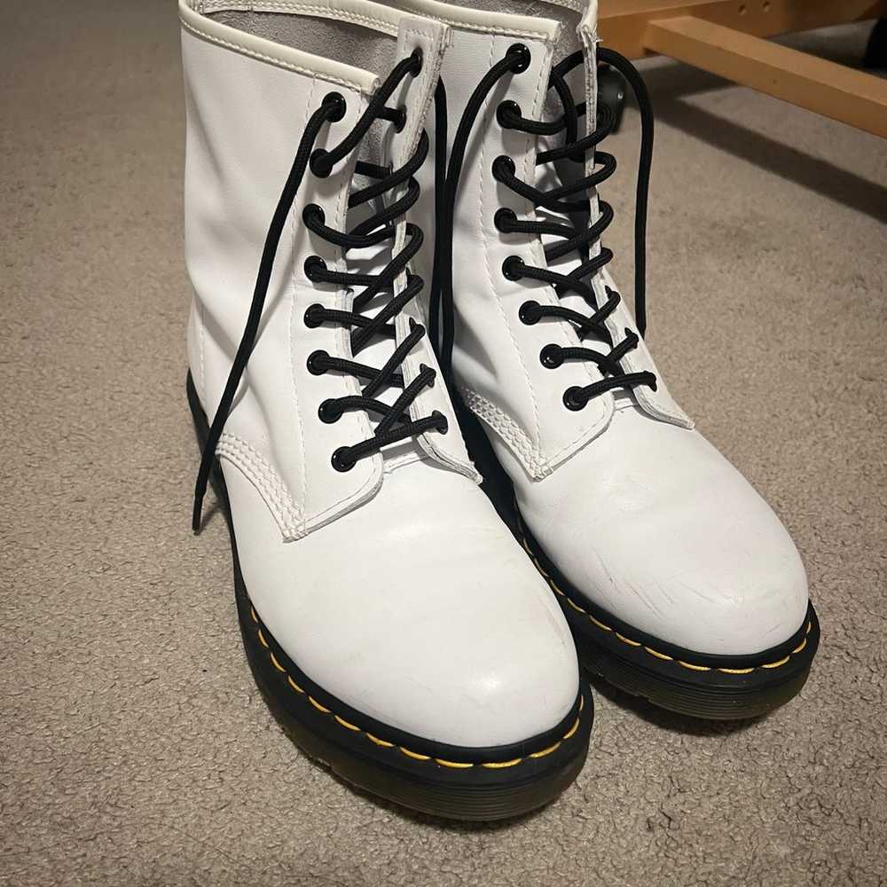 Dr. Martens 1460 Smooth Leather Lace Up White - image 1