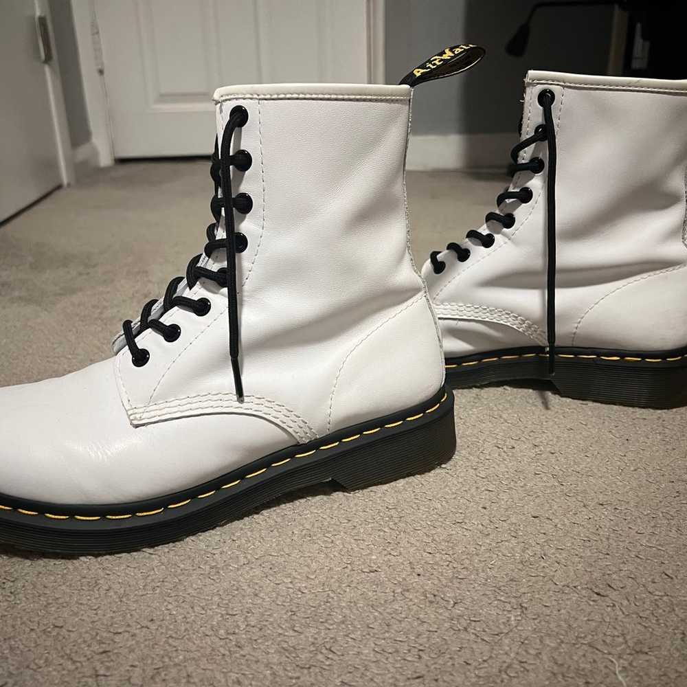 Dr. Martens 1460 Smooth Leather Lace Up White - image 3