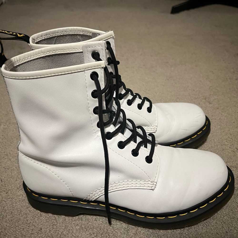 Dr. Martens 1460 Smooth Leather Lace Up White - image 5