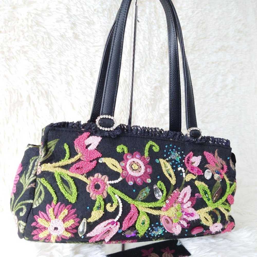 - 9101 Syncbee Tote Bag Mini Boston Beads Floral … - image 1