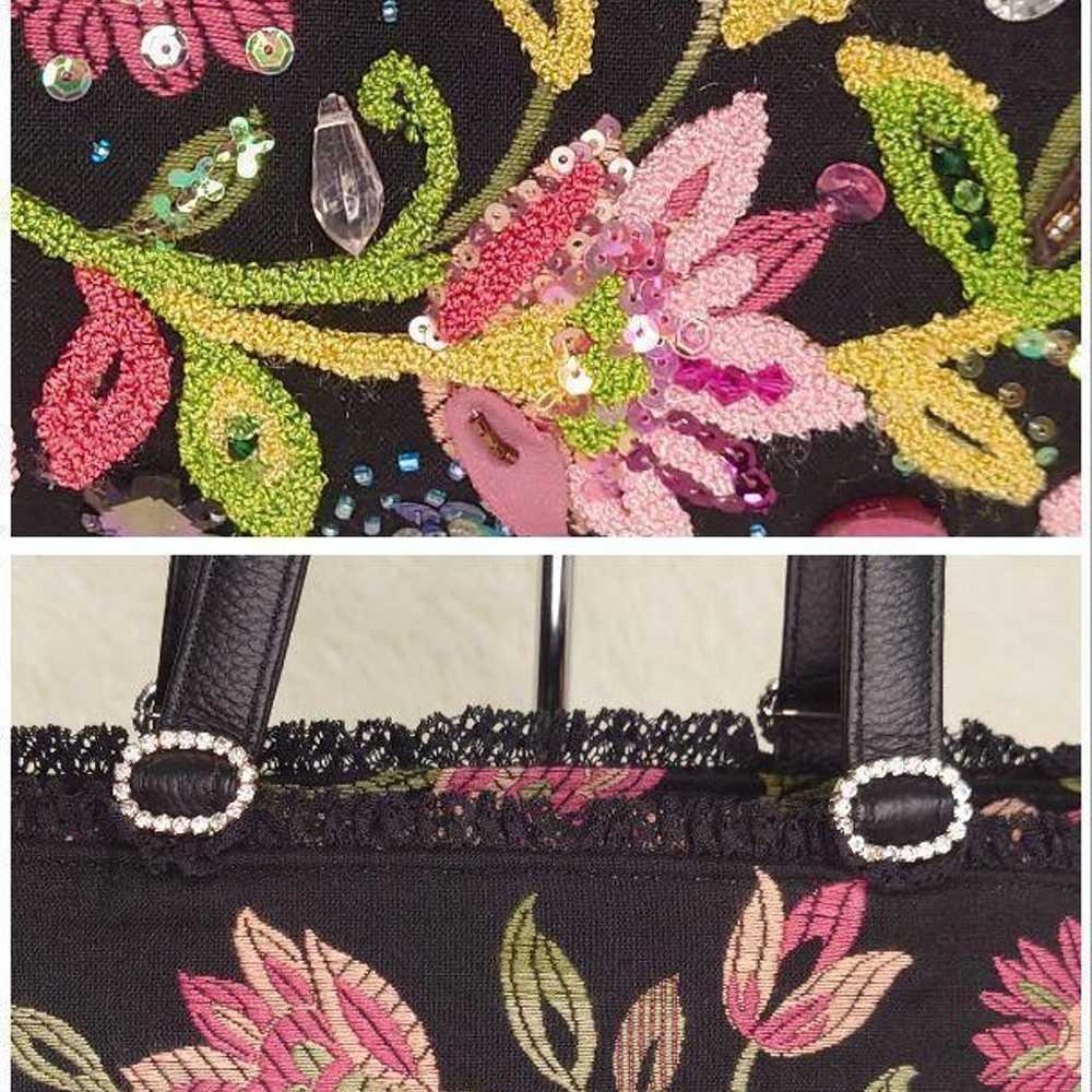 - 9101 Syncbee Tote Bag Mini Boston Beads Floral … - image 8